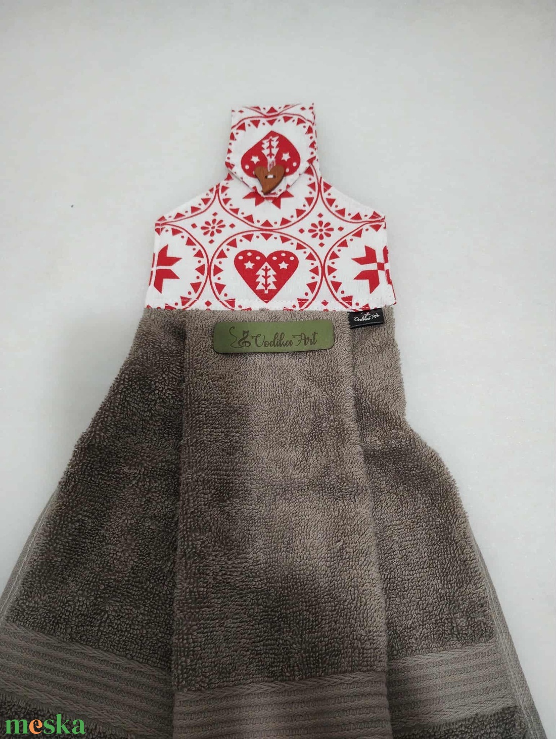 Konyhai törlő, piros-fehér skandináv stílus - otthon & életmód - konyhafelszerelés, tálalás - konyhai textil - konyharuha & törlőkendő - Meska.hu