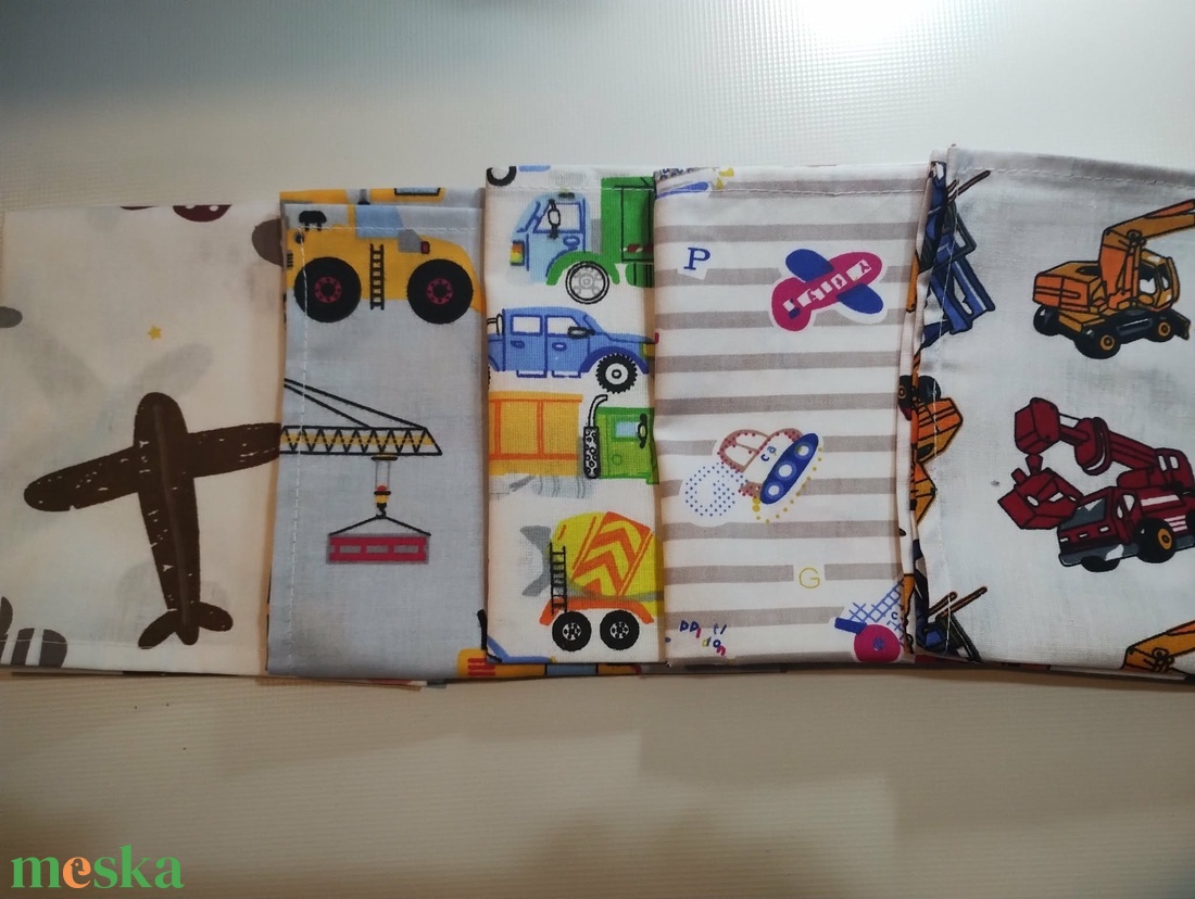 5 db textil szalvéta, járművek - otthon & életmód - konyhafelszerelés, tálalás - konyhai textil - szalvéta - Meska.hu