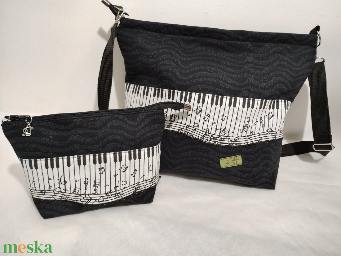 Válltáska, zenés ajándék,  zongora - könyv & zene - hangszer & hangszertok - Meska.hu
