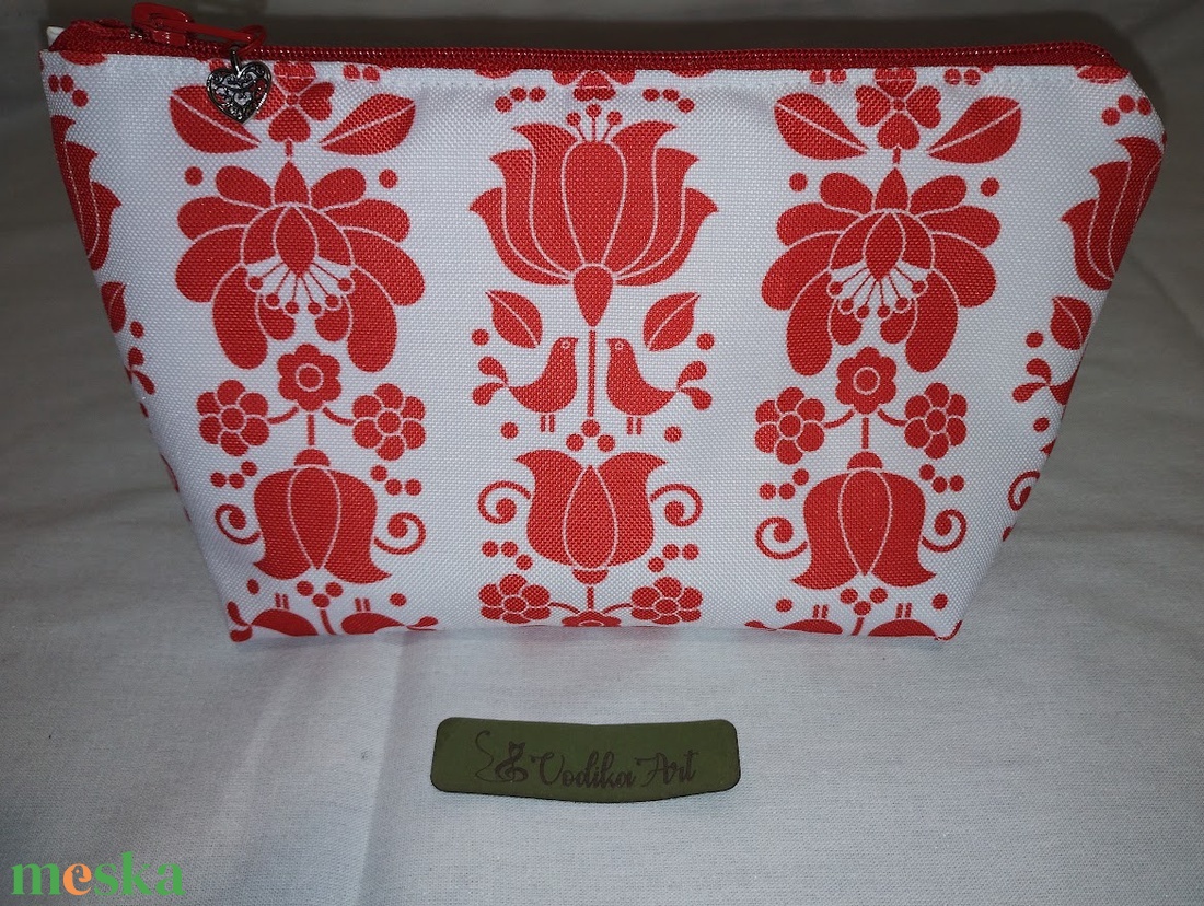 Neszesszer, madárkák, magyaros minta - táska & tok - neszesszer - Meska.hu