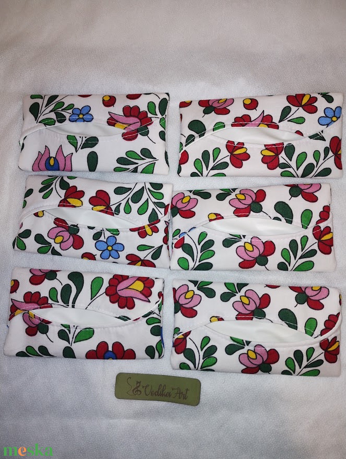 Papírzsepi tartó, magyaros, kalocsai - táska & tok - pénztárca & más tok - zsebkendőtartó tok - Meska.hu