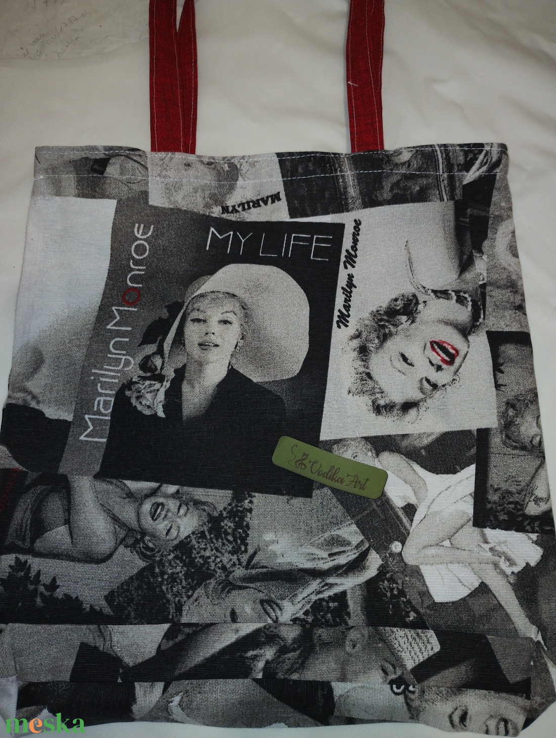 Marilyn Monroe, öko szatyor - táska & tok - bevásárlás & shopper táska - shopper, textiltáska, szatyor - Meska.hu