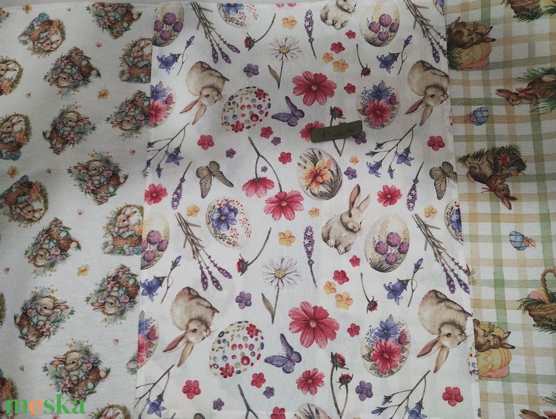 Konyharuha, virágos, tojásos, nyuszis - otthon & életmód - konyhafelszerelés, tálalás - konyhai textil - konyharuha & törlőkendő - Meska.hu