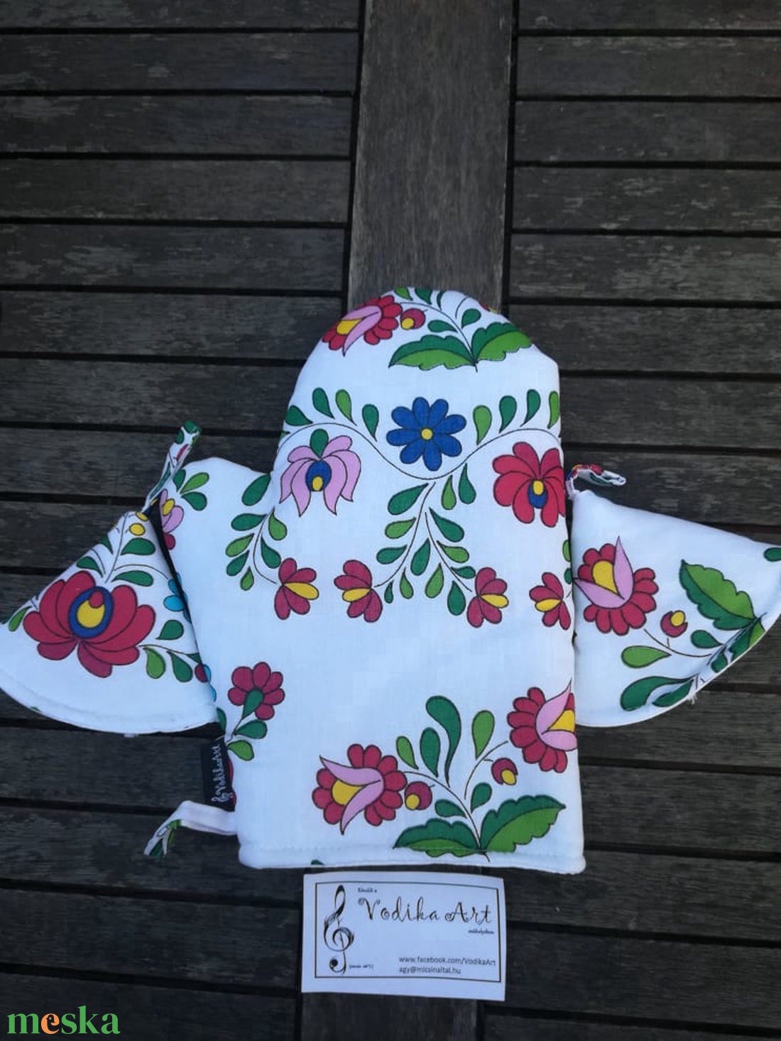 Konyhai kötény, kalocsai mintával - otthon & életmód - konyhafelszerelés, tálalás - konyhai textil - kötény - Meska.hu