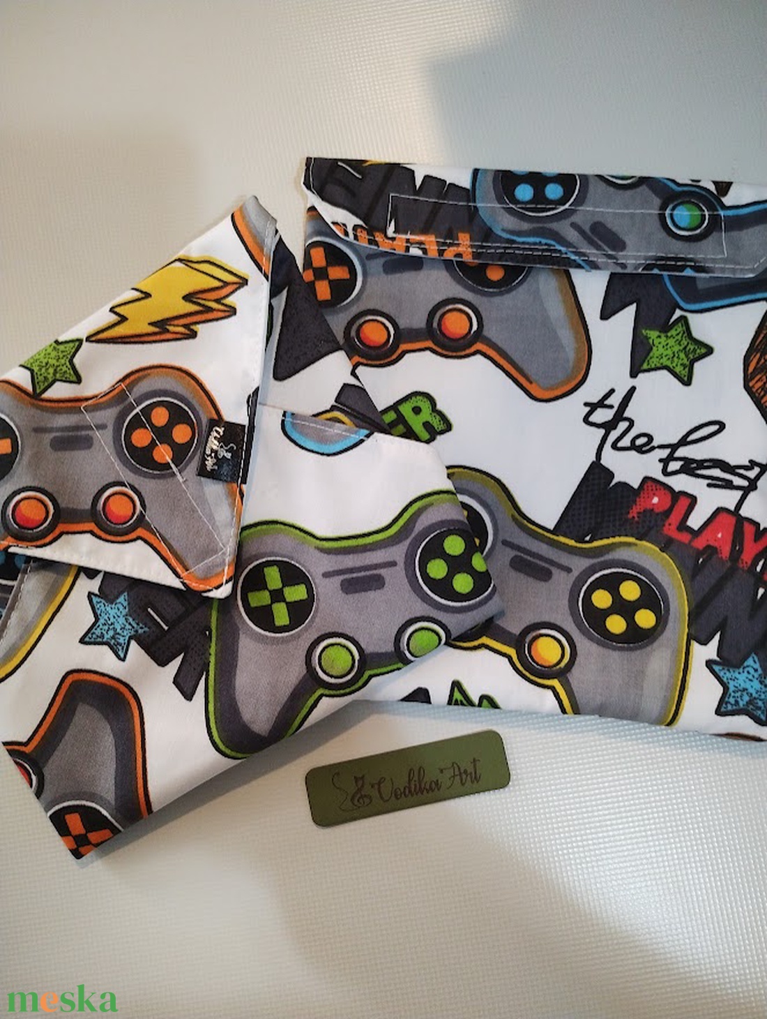NoWaste, újraszalvéta és snackbag, gamer - táska & tok - uzsonna- & ebéd tartó - szendvics csomagoló - Meska.hu