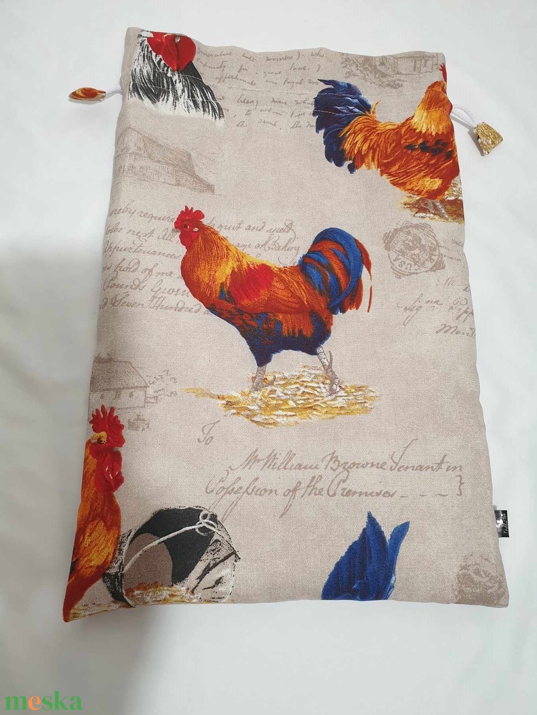 Kenyeres zsák , kakasok - táska & tok - bevásárlás & shopper táska - kenyeres zsák - Meska.hu