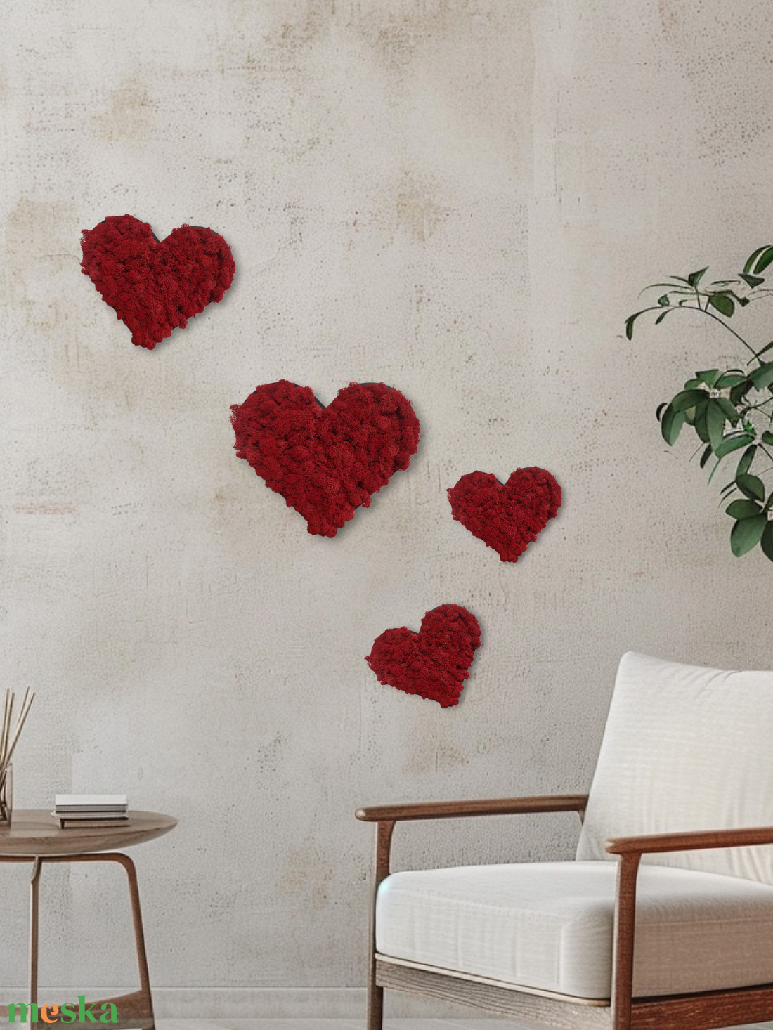 Valentin Napi zuzmó szív - otthon & életmód - dekoráció - fali és függő dekoráció - zuzmókép, mohakép - Meska.hu