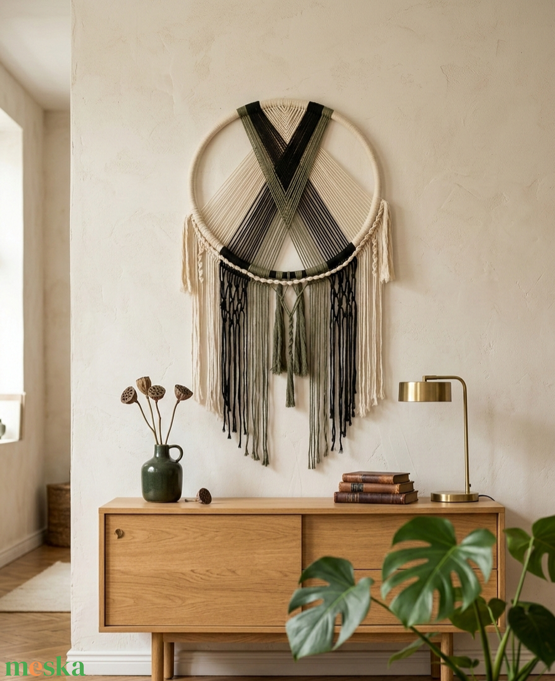 Óriás boho falidísz (61 � 120cm) - otthon & életmód - dekoráció - fali és függő dekoráció - falra akasztható dekor - Meska.hu