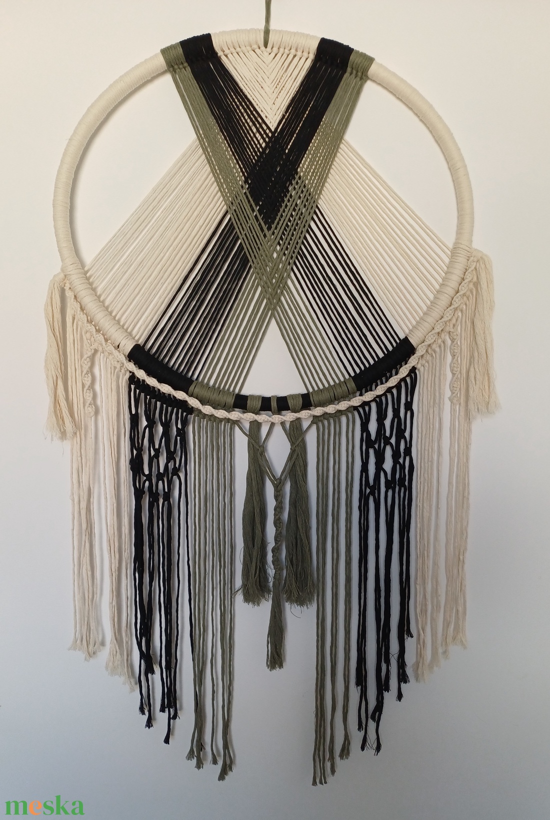 Óriás boho falidísz (61 � 120cm) - otthon & életmód - dekoráció - fali és függő dekoráció - falra akasztható dekor - Meska.hu