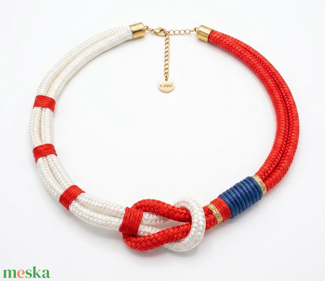 Nautical statement hajókötél nyaklánc - ékszer - nyaklánc - statement nyaklánc - Meska.hu