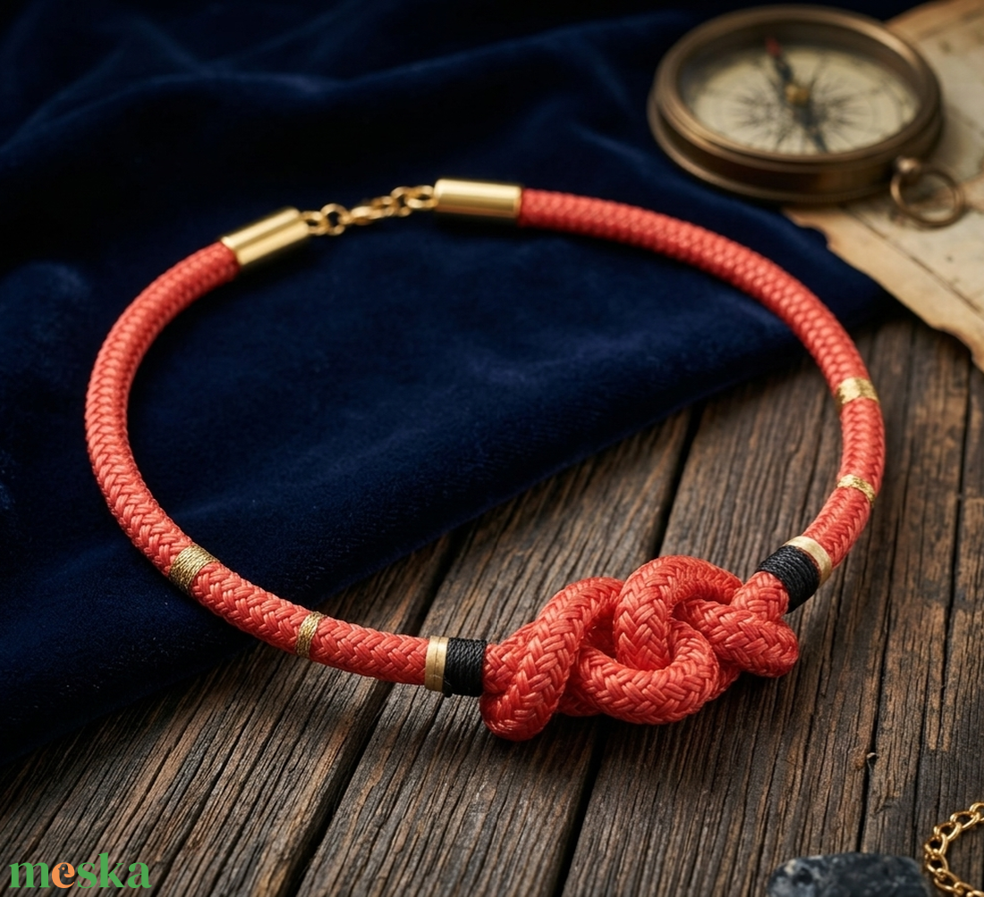 Vadító, szerencse hozó hajókötél nyaklánc - Good Luck Knot - ékszer - nyaklánc - statement nyaklánc - Meska.hu