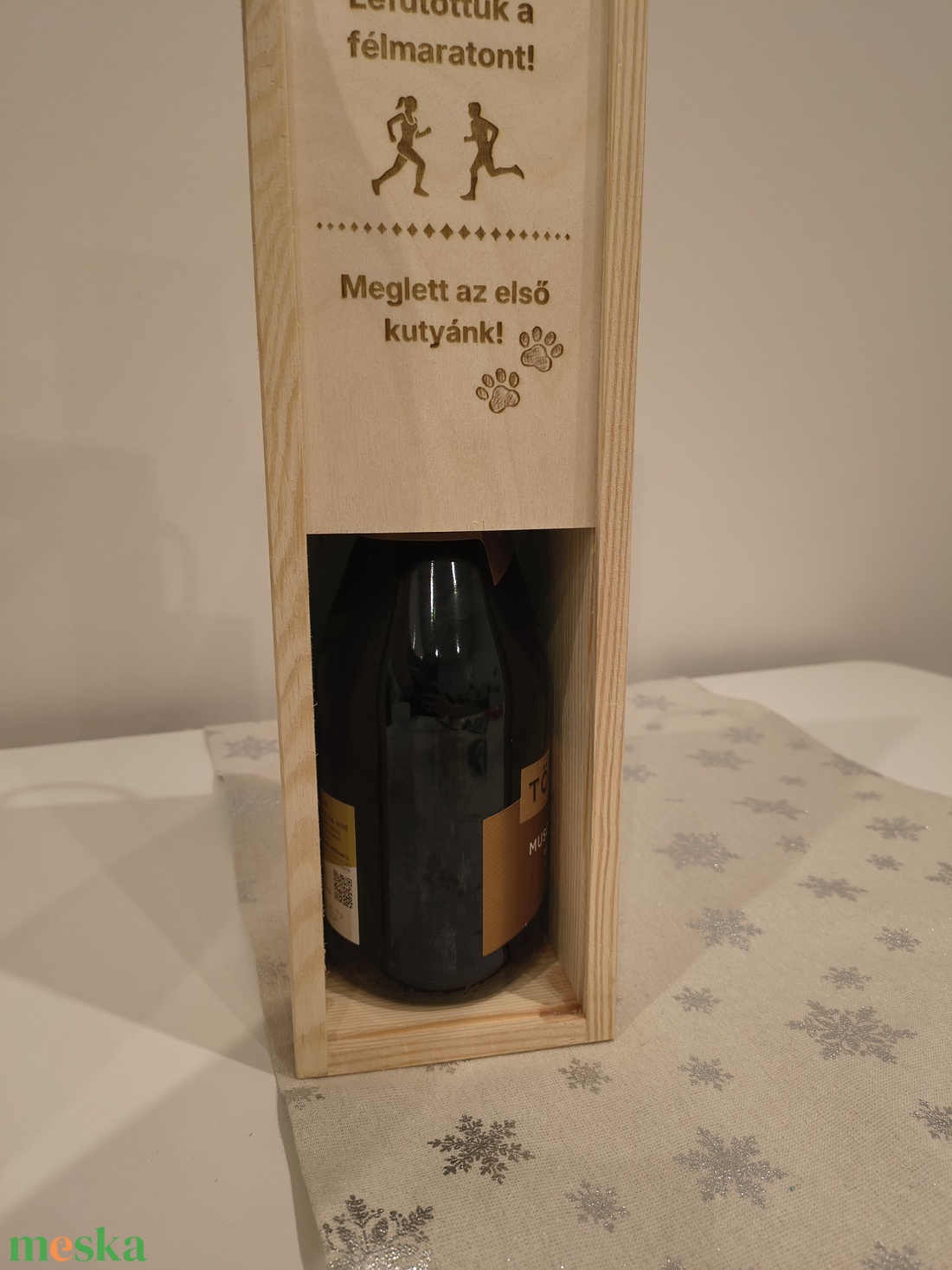 Szilveszteri ajándék doboz - otthon & életmód - konyhafelszerelés, tálalás - italos kellékek - boros díszdoboz - Meska.hu