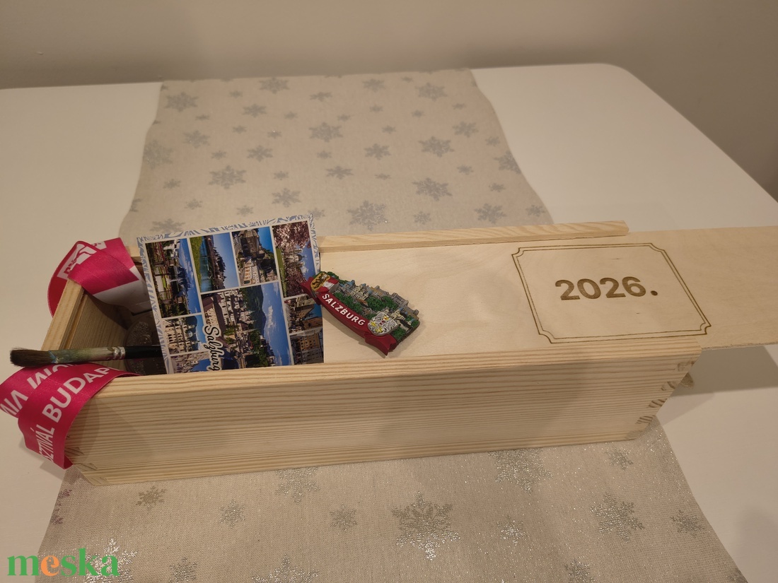 Szilveszteri ajándék doboz - otthon & életmód - konyhafelszerelés, tálalás - italos kellékek - boros díszdoboz - Meska.hu