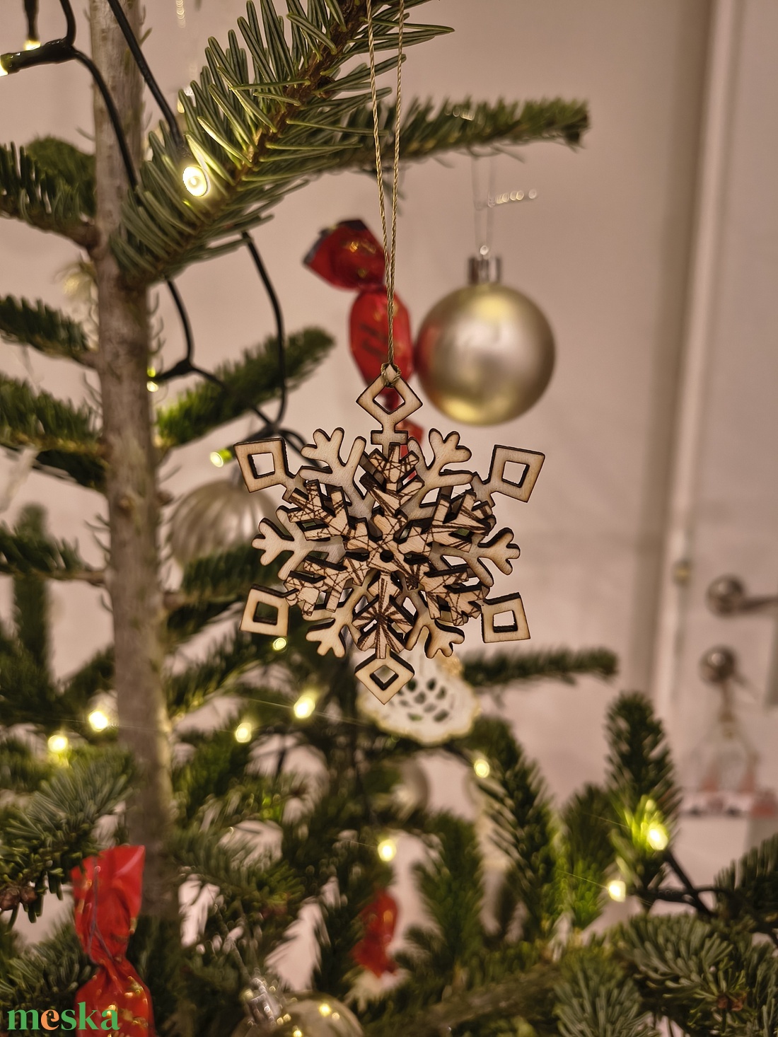 Gravírozott karácsonyi dísz - karácsony - karácsonyi lakásdekoráció - karácsonyfadíszek - Meska.hu