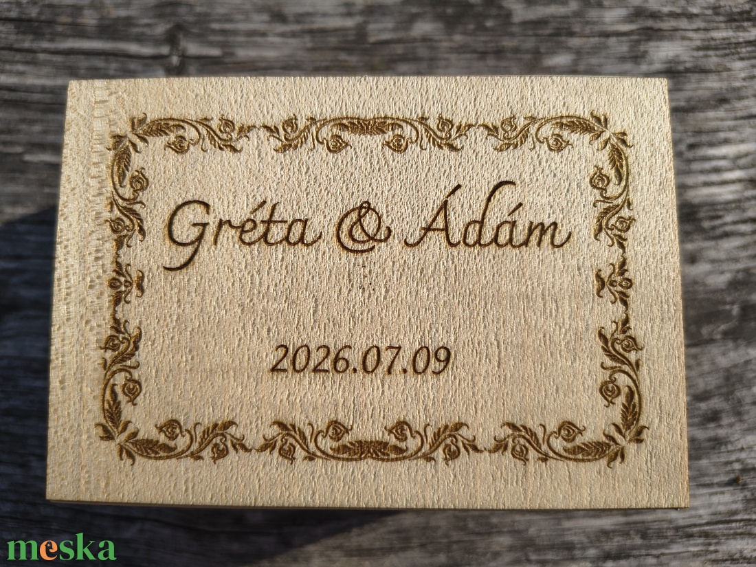 Gyűrűtartó doboz - esküvő - esküvői ceremónia - gyűrűtartó & gyűrűpárna - Meska.hu