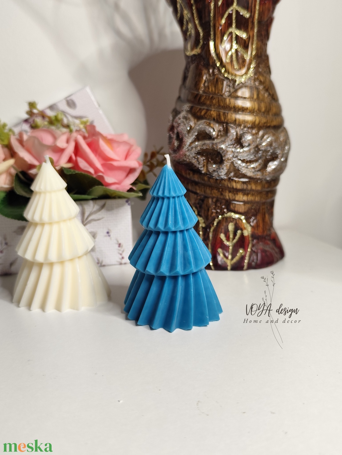 Fenyőfa formagyertya - otthon & életmód - gyertya, illat, aroma - gyertya - Meska.hu