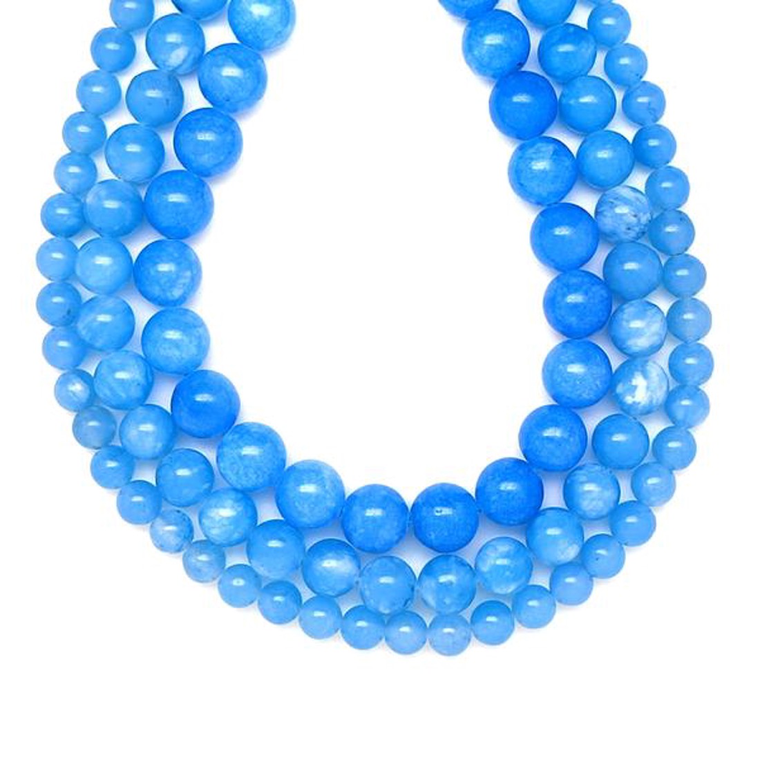 Jáde szinezett kék golyó 6-7mm � ékszerkészítő alapanyag (füzér) - kellékek & szerszámok - ásvány alapanyag - ásványfüzér - Meska.hu