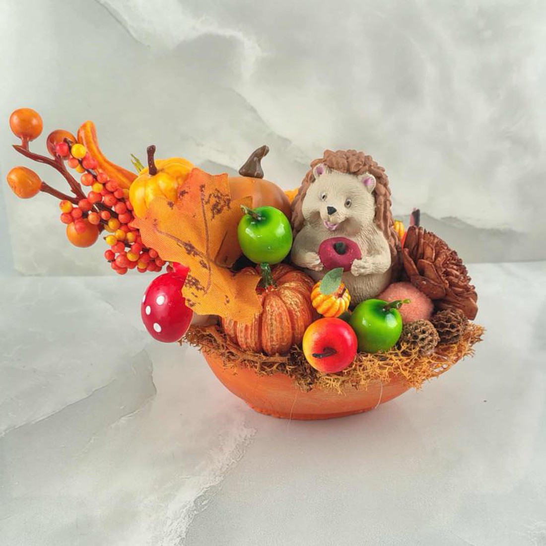 Őszi sünis asztaldísz 02 -  - Meska.hu