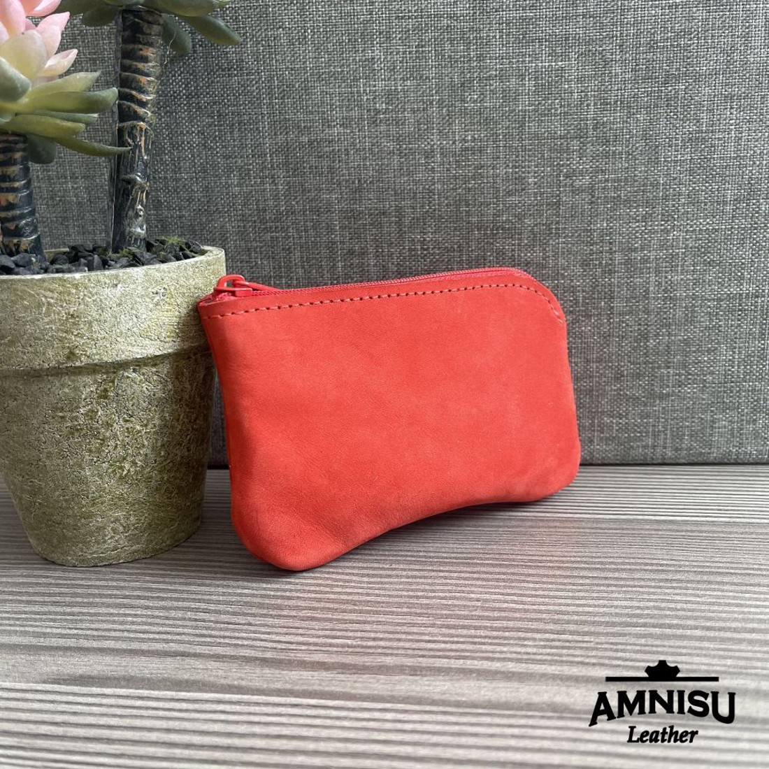 Élénk piros egy cipzáras kulcstartó A5003 - táska & tok - kulcstartó & táskadísz - kulcstartó - Meska.hu