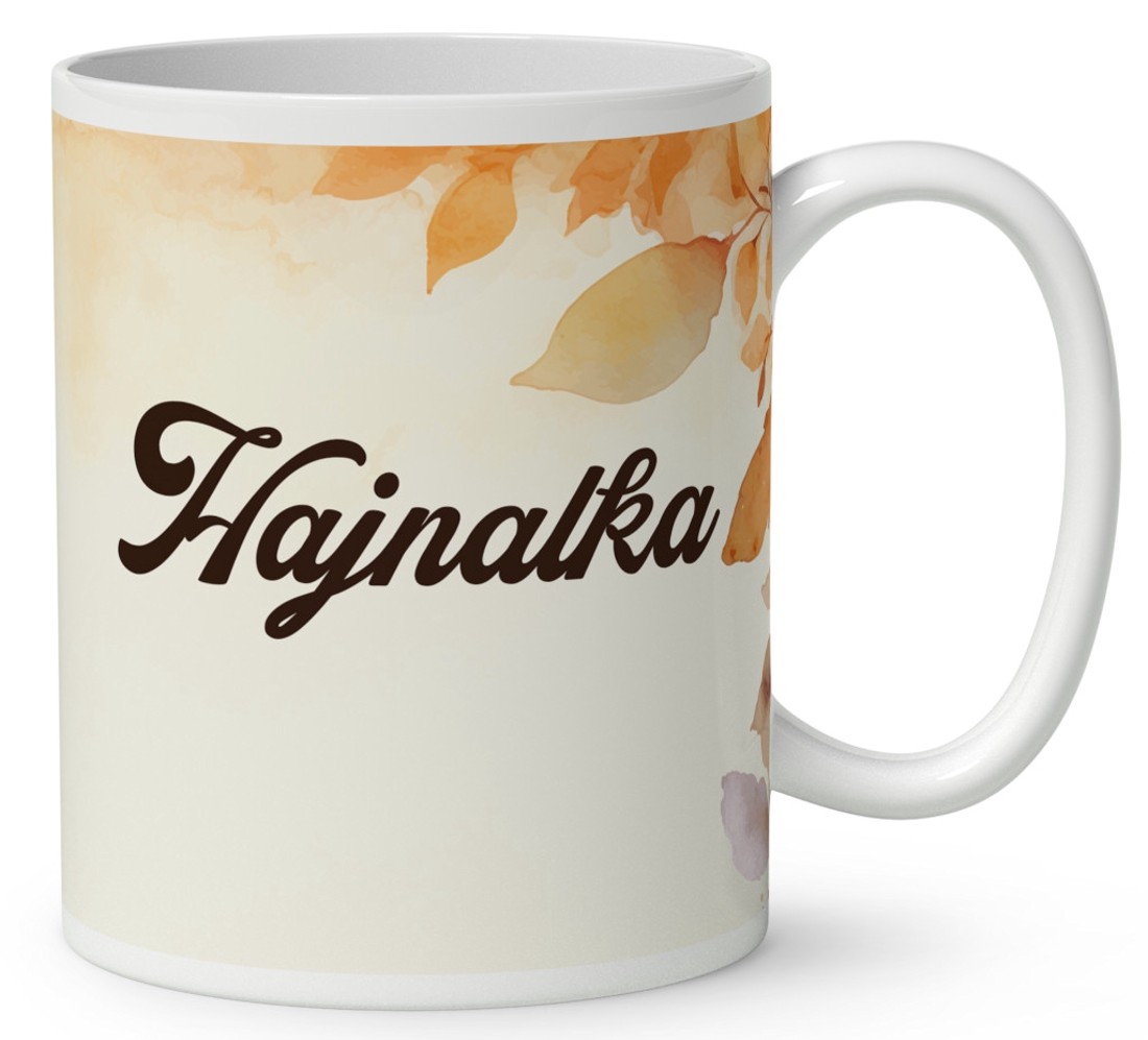 Névvel kérhető - Őszi manó lány ésa mókusok mintás bögre - otthon & életmód - konyhafelszerelés, tálalás - tálalás - bögre & csésze - Meska.hu