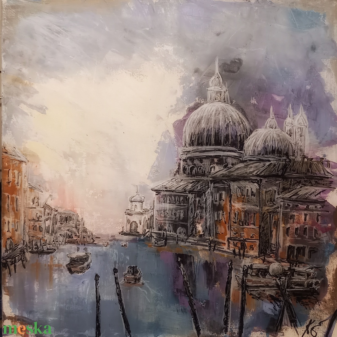 Canal Grande - Venezia - művészet - festmény - akril - Meska.hu Canal Grande - Venezia - művészet - festmény - akril - Meska.hu