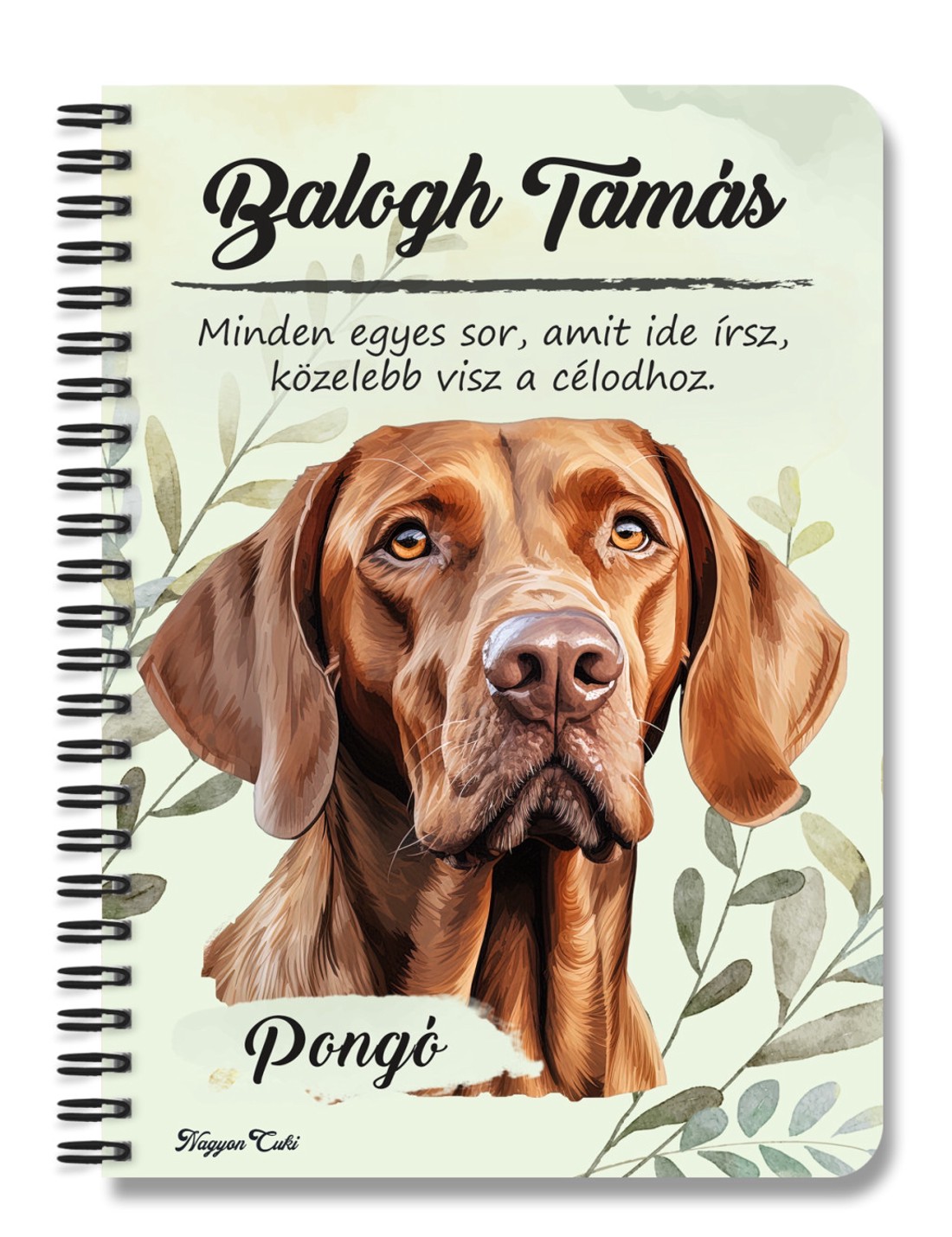 Személyre szabható - Magyar vizsla portré mintás A6-os füzet - otthon & életmód - papír, írószer - jegyzetfüzet & napló - Meska.hu