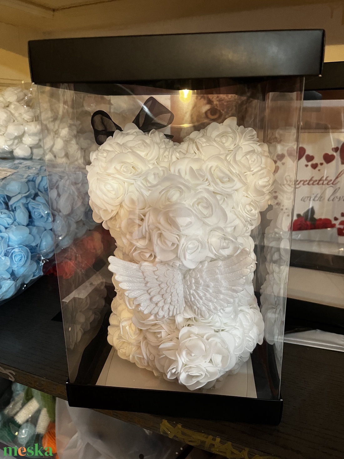 Angyalka habrózsa maci - otthon & életmód - vallás - temetkezési tárgy - sírkoszorú, kegyeleti koszorú - Meska.hu