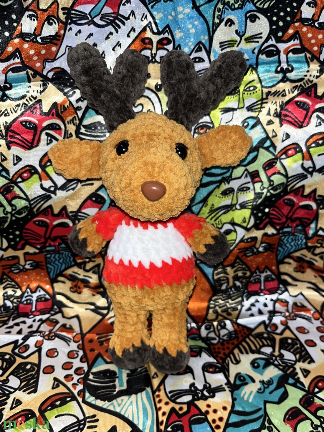 Horgolt szarvas  - játék & sport - plüssállat & játékfigura - más figura - Meska.hu