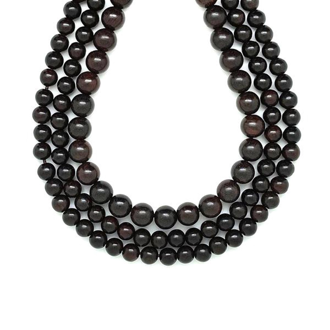 Fa golyó sötétbarna 10mm  ékszerkészítő alapanyag (füzér) - kellékek & szerszámok - ásvány alapanyag - ásványfüzér - Meska.hu