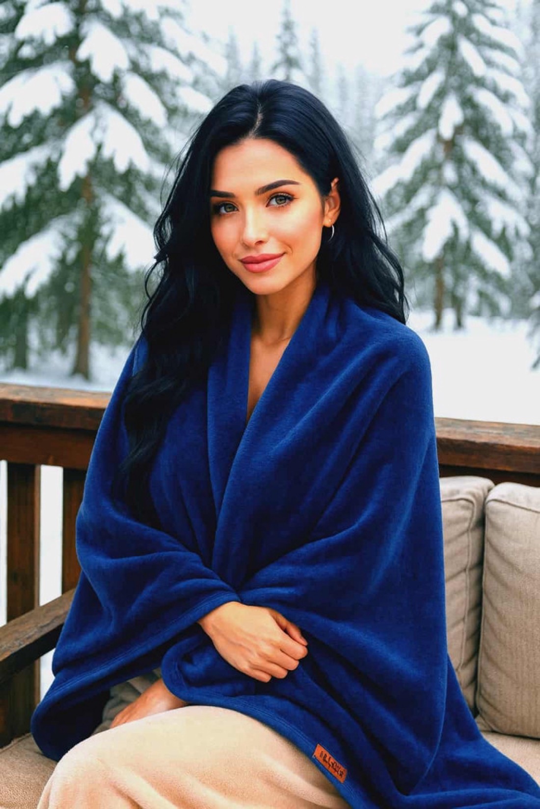 Meleg-puha duplarétegű takaró királykék - otthon & életmód - lakástextil - felnőtt takaró, pléd - Meska.hu