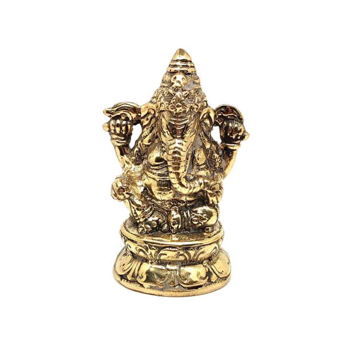 Réz figura Ganesha arany 8x5cm - otthon & életmód - dekoráció - spiritualitás - Meska.hu