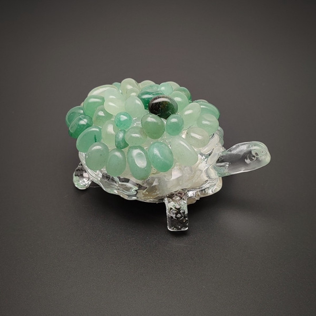 Aventurin elemes teknős hangulatlámpa 8�5 cm - kellékek & szerszámok - ásvány alapanyag - Meska.hu