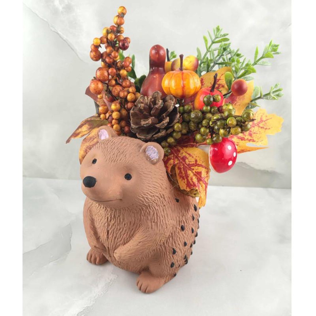 Őszi sünis nagy kaspó asztaldísz -  - Meska.hu