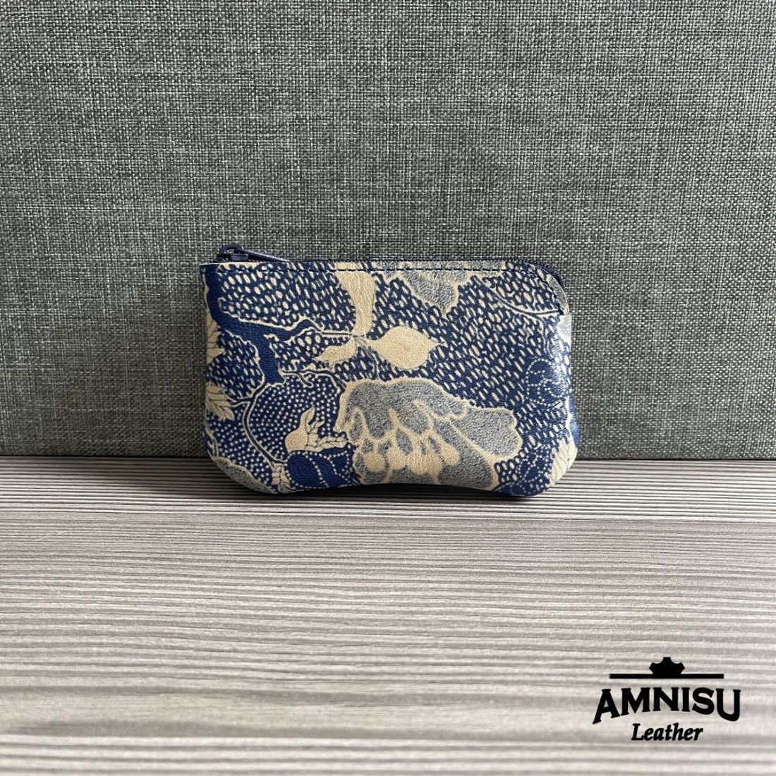 Kék mintás egy cipzáras kulcstartó A6004 - táska & tok - kulcstartó & táskadísz - kulcstartó - Meska.hu