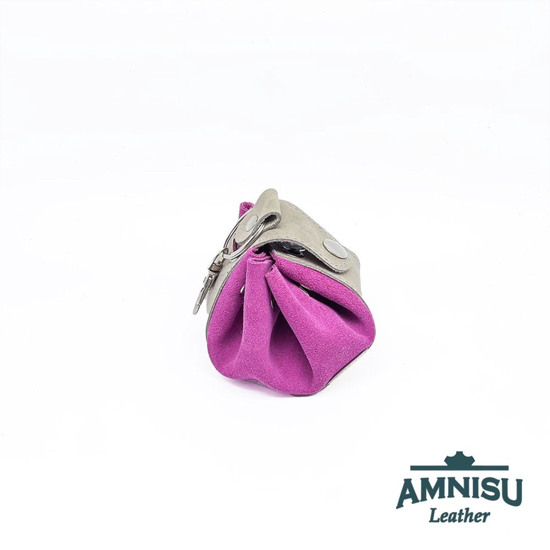 Szürke - pink bőr mini 2in1 szütyő és kockatálca N8014-4013 - játék & sport - táblajáték és kártyajáték - társasjátékok - dobókocka - Meska.hu