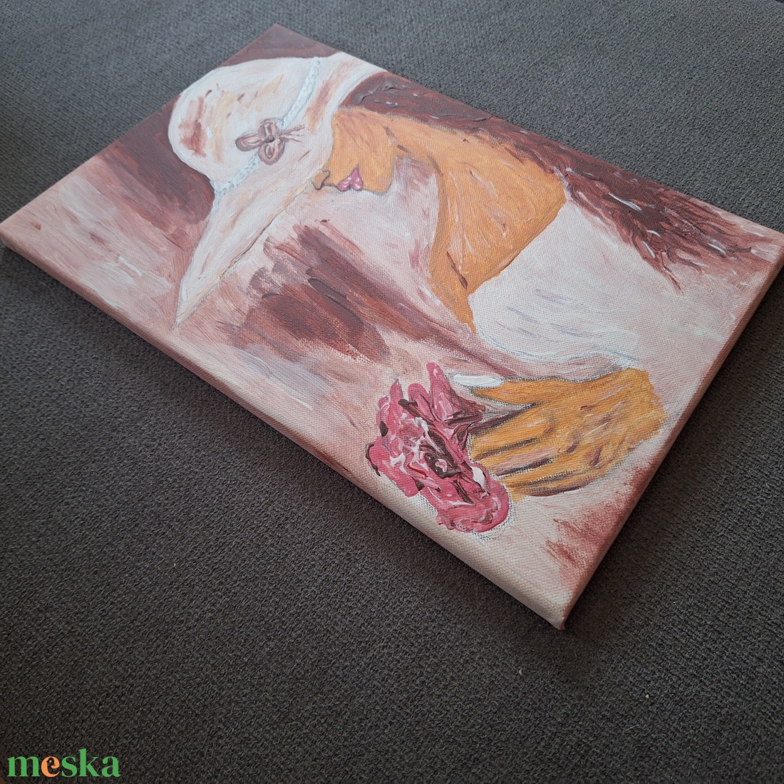 Kalapos hölgy - művészet - festmény - akril - Meska.hu Kalapos hölgy - művészet - festmény - akril - Meska.hu