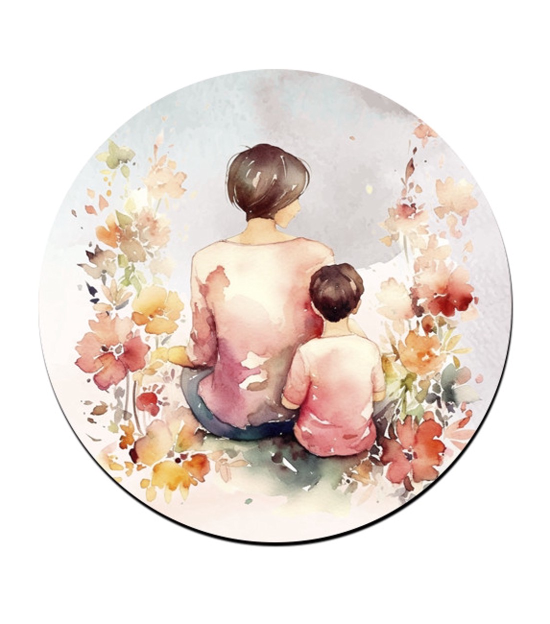 Anya és drága kicsi fia mintás bögre alátét - otthon & életmód - konyhafelszerelés, tálalás - tálalás - tányér- és poháralátét - Meska.hu