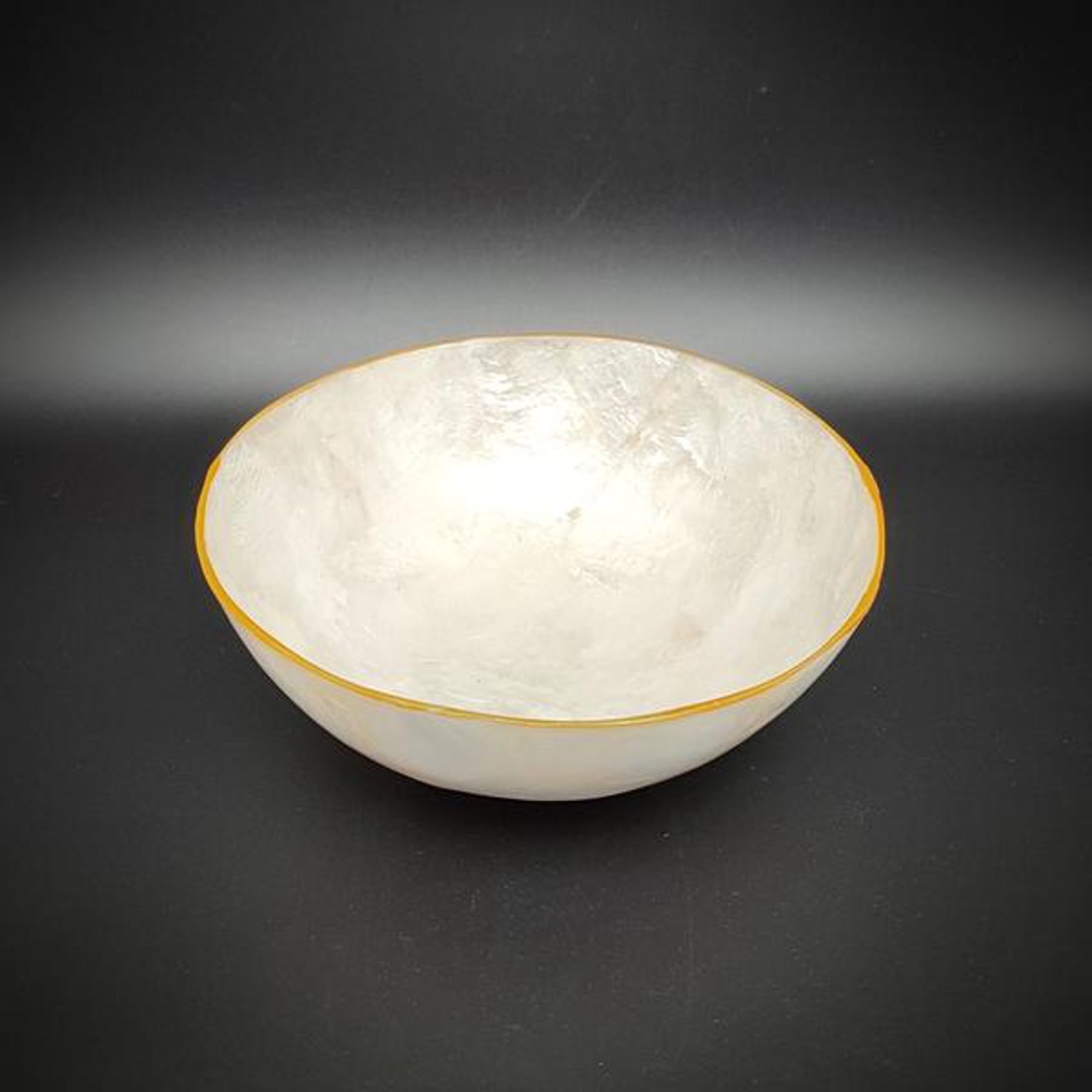 Kagyló tál arany szélű 8 cm - otthon & életmód - gyertya, illat, aroma - mécses és mécsestartó - Meska.hu