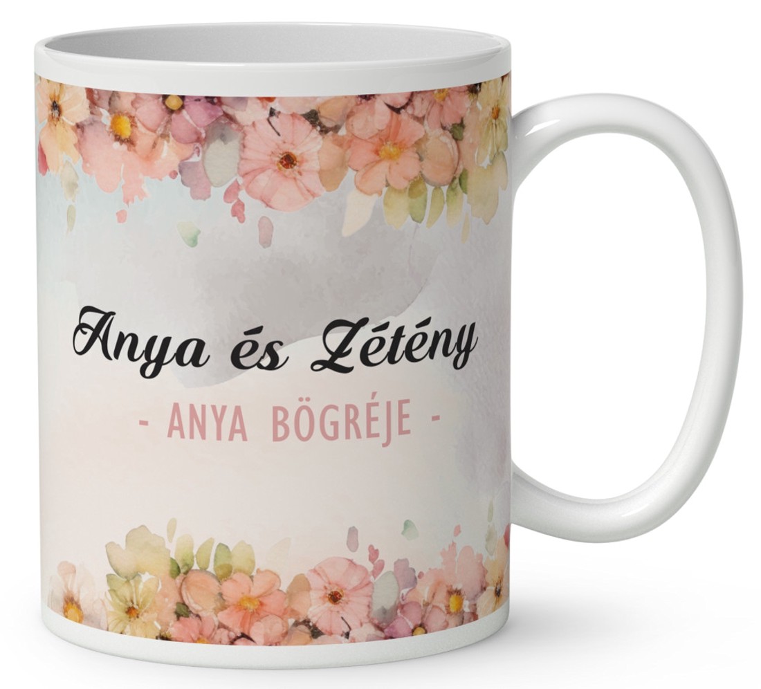 Kérd a neveddel - Anya és drága kicsi fia mintás bögre - otthon & életmód - konyhafelszerelés, tálalás - tálalás - bögre & csésze - Meska.hu