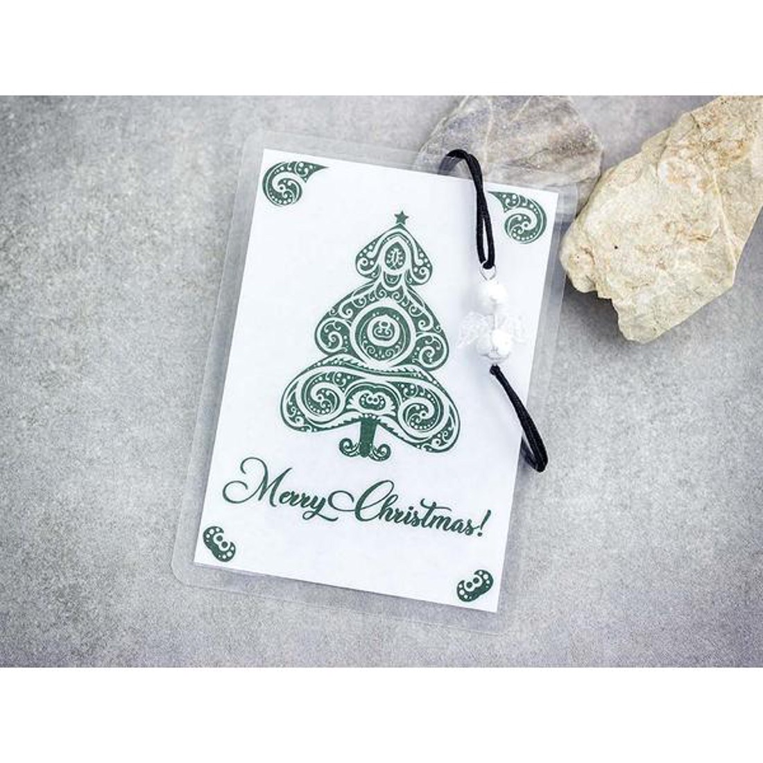 Merry Christmas howlit angyal karkötő - ékszer - karkötő - karkötő medállal - Meska.hu