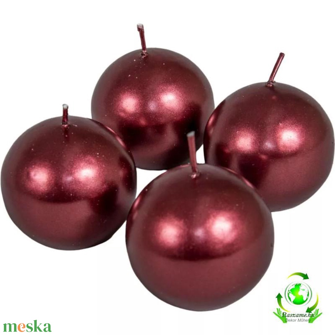 Metál gömb gyertya 60 mm - bordó - kellékek & szerszámok - dekorációs kellékek - dekorációs gyertya - Meska.hu Metál gömb gyertya 60 mm - bordó - kellékek & szerszámok - dekorációs kellékek - dekorációs gyertya - Meska.hu