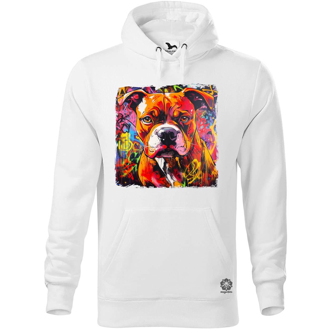 Pitbull portré v2 - ruha & divat - férfi ruha - férfi pulóver - Meska.hu