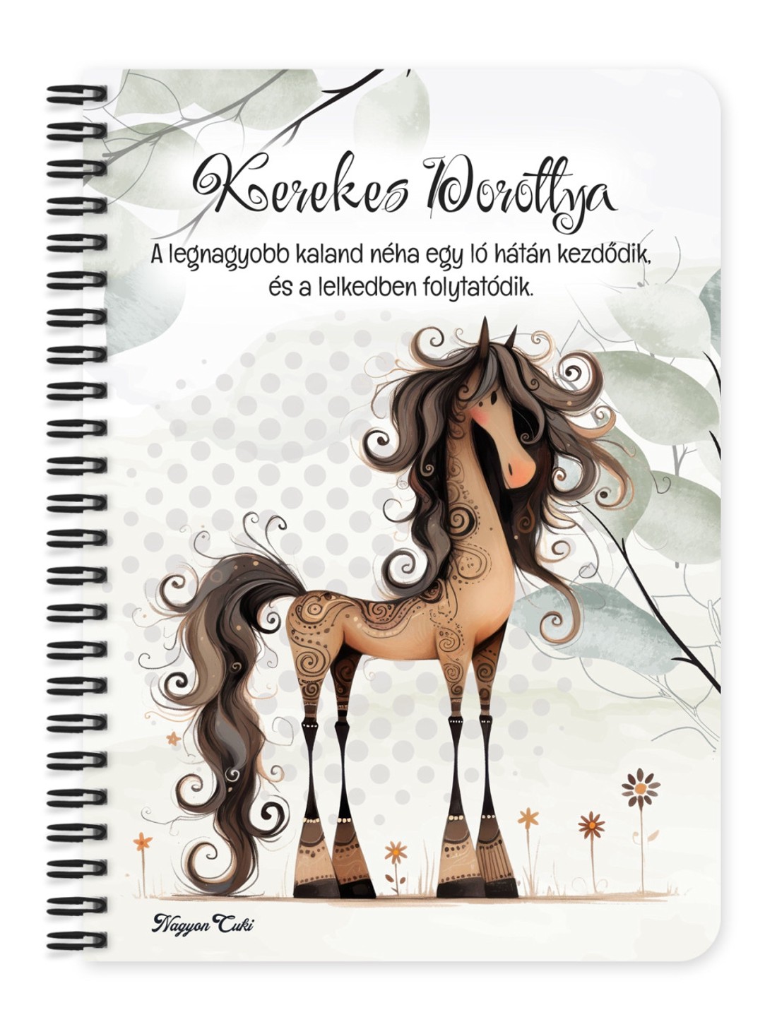 Személyre szabható - Különleges furi lovas mintás A6-os füzet - otthon & életmód - papír, írószer - jegyzetfüzet & napló - Meska.hu