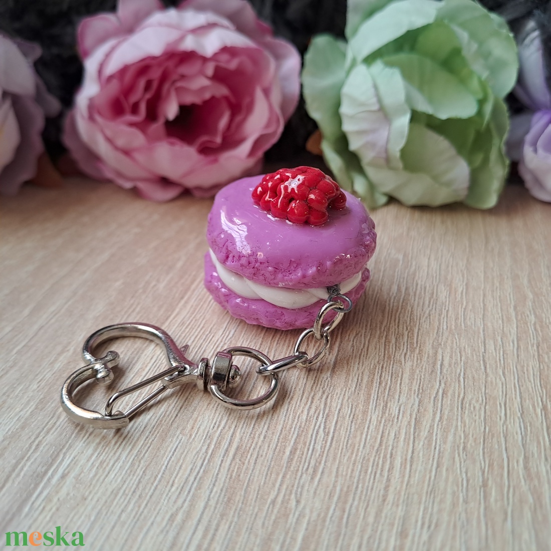 Málnás citromos macaron kulcstartó - táska & tok - kulcstartó & táskadísz - kulcstartó - Meska.hu Málnás citromos macaron kulcstartó - táska & tok - kulcstartó & táskadísz - kulcstartó - Meska.hu