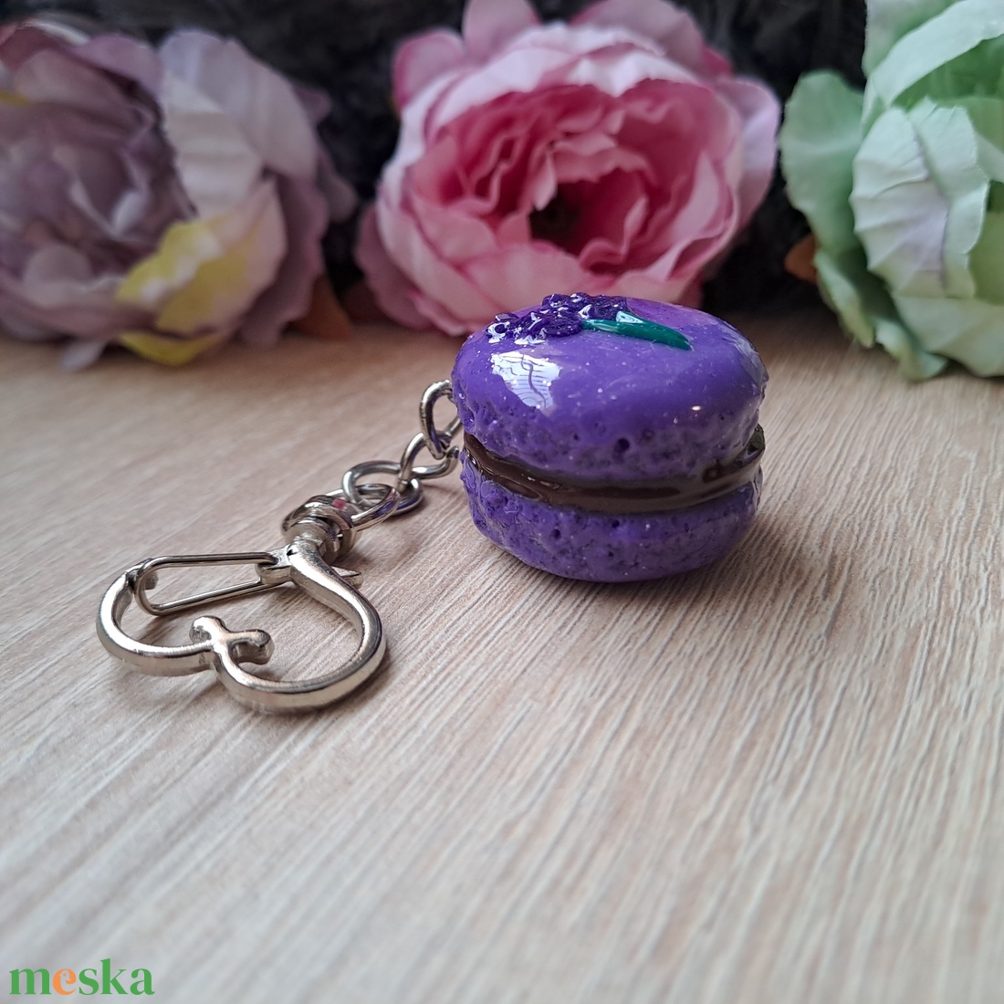 Levendulás étcsokis macaron kulcstartó - táska & tok - kulcstartó & táskadísz - kulcstartó - Meska.hu Levendulás étcsokis macaron kulcstartó - táska & tok - kulcstartó & táskadísz - kulcstartó - Meska.hu