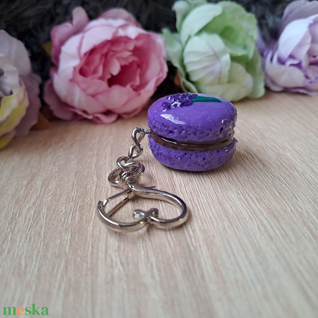 Levendulás étcsokis macaron kulcstartó - táska & tok - kulcstartó & táskadísz - kulcstartó - Meska.hu Levendulás étcsokis macaron kulcstartó - táska & tok - kulcstartó & táskadísz - kulcstartó - Meska.hu