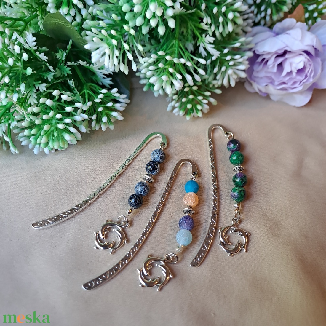 Ásvány és delfinek könyvjelző - könyv & zene - könyvjelző - Meska.hu