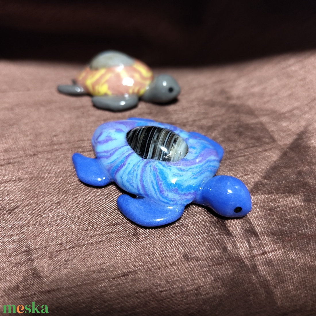 Achát hátú tengeri teki asztal barát - otthon & életmód - dekoráció - asztal és polc dekoráció - asztaldísz - Meska.hu