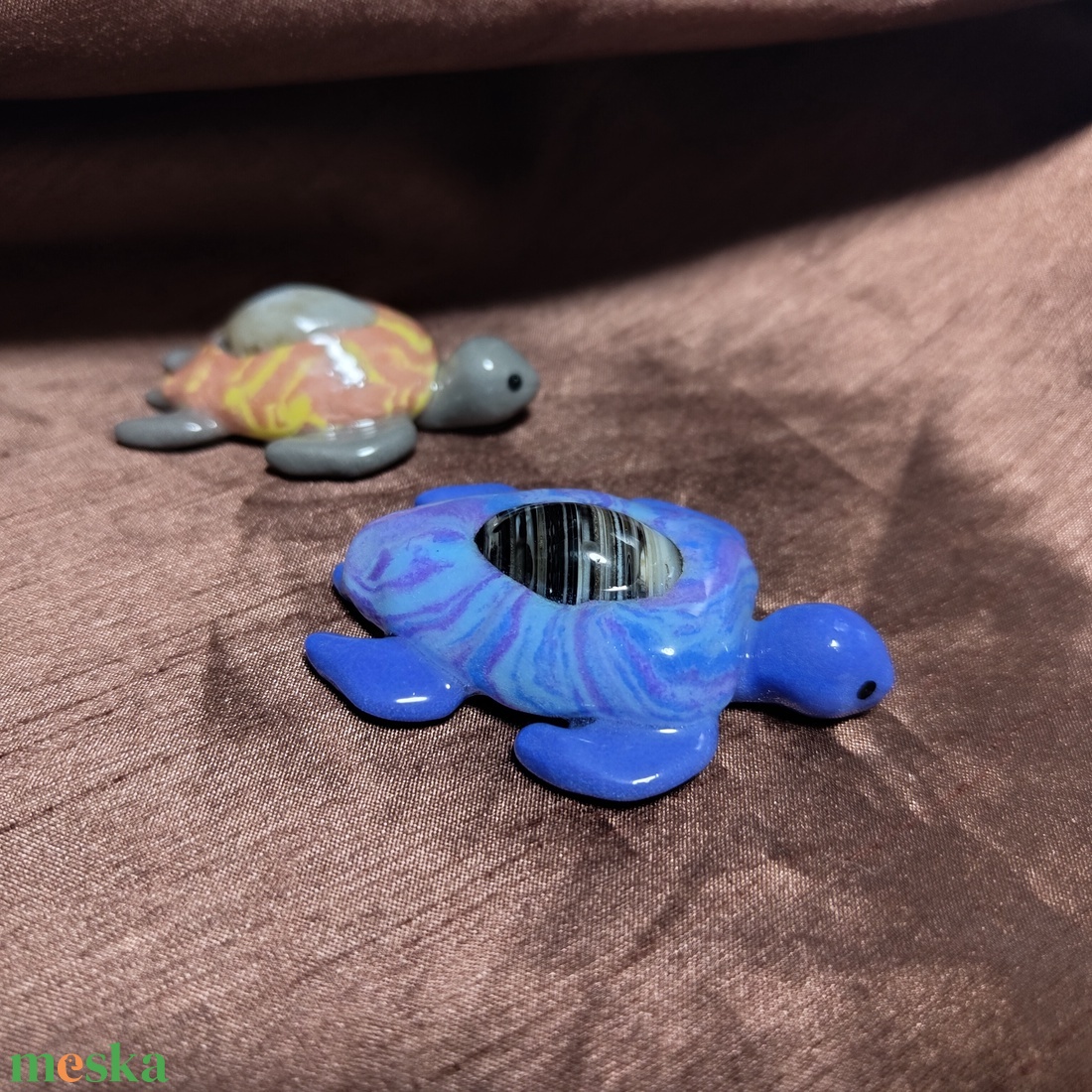 Achát hátú tengeri teki asztal barát - otthon & életmód - dekoráció - asztal és polc dekoráció - asztaldísz - Meska.hu