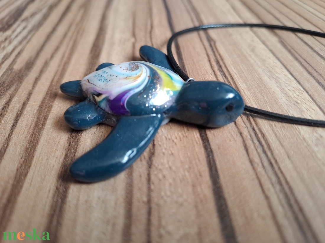 Tengeri teknős nyaklánc - ékszer - nyaklánc - medálos nyaklánc - Meska.hu